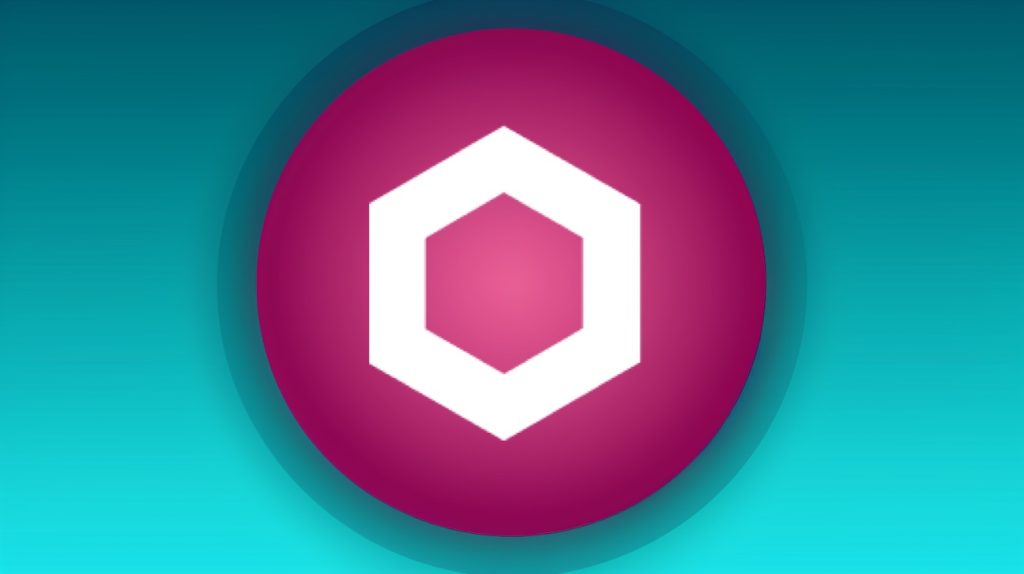 chainlink crypto logo with background