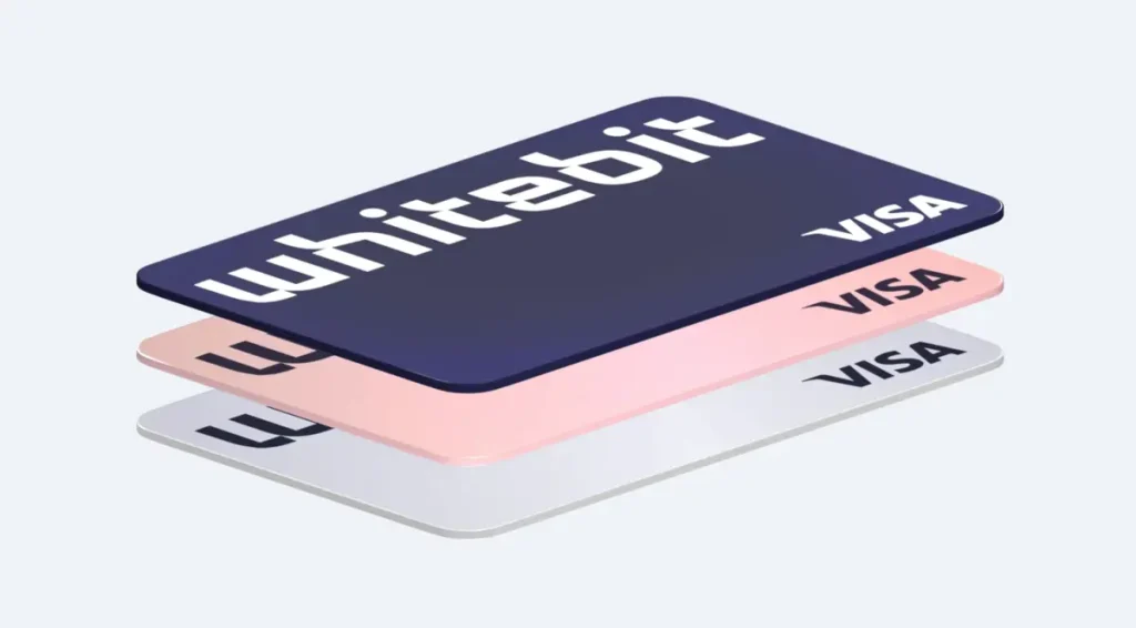 whitebit nova card stack of 3 debit cards